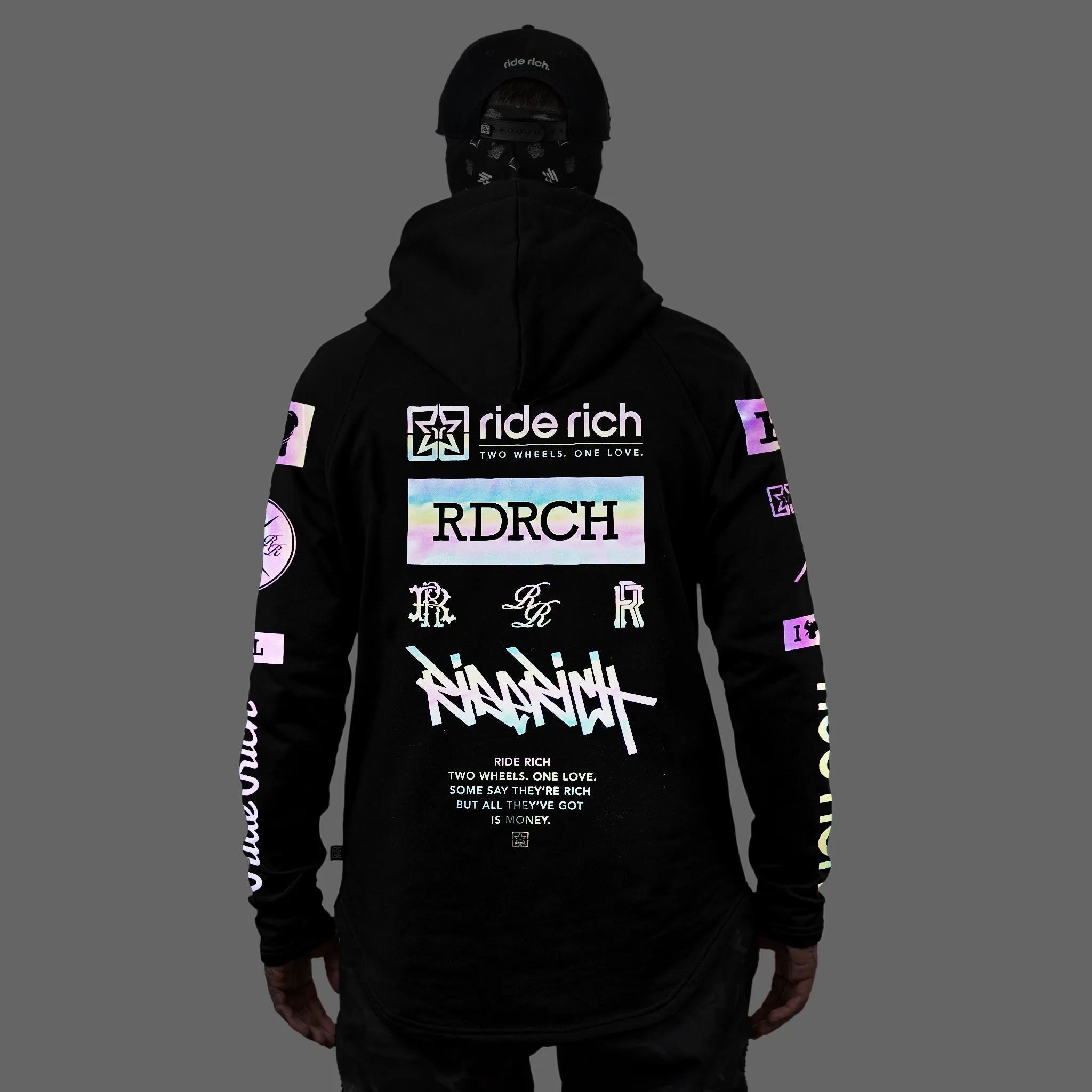 RR GP Scoop Pullover Hoodie (Rainbow Reflective}