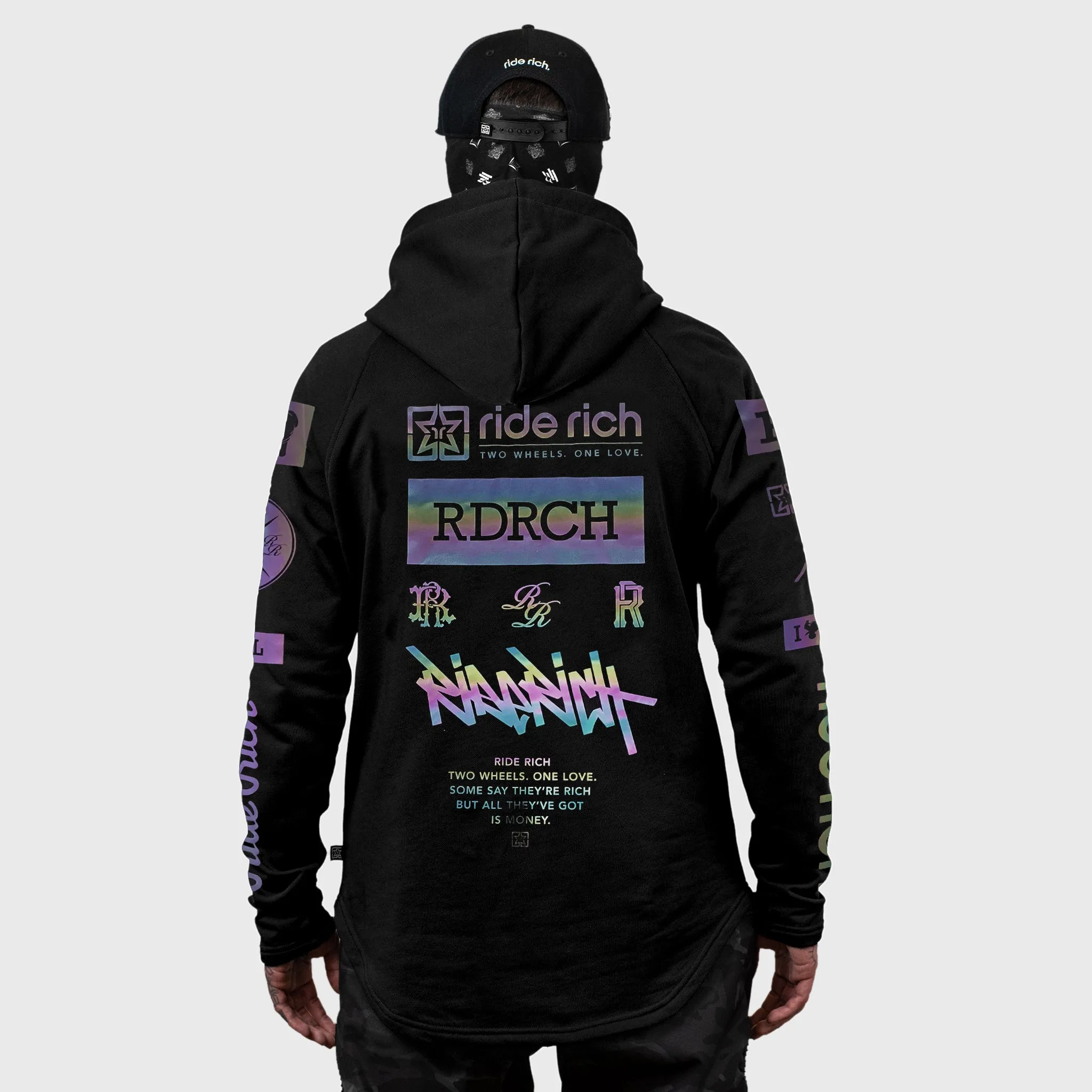 RR GP Scoop Pullover Hoodie (Rainbow Reflective}