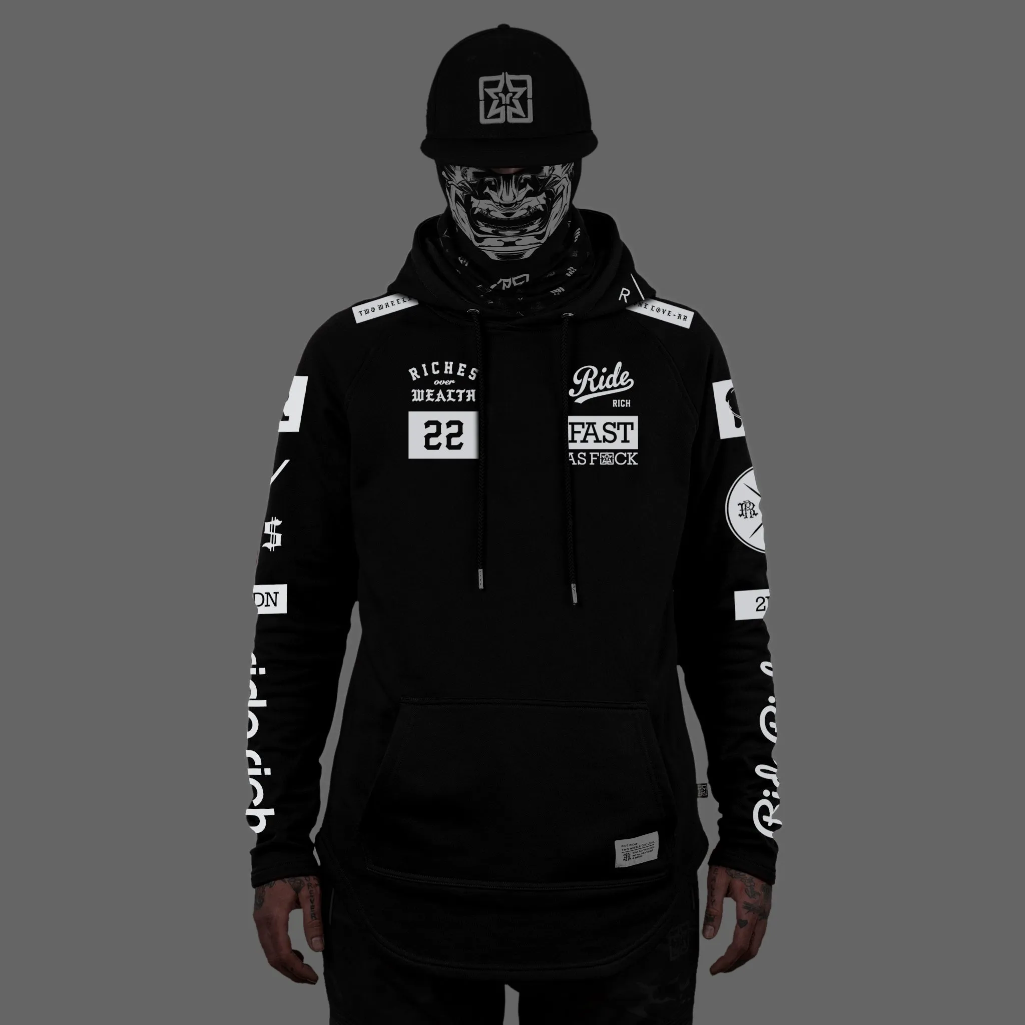 RR GP Scoop Pullover Hoodie (Silver Reflective}