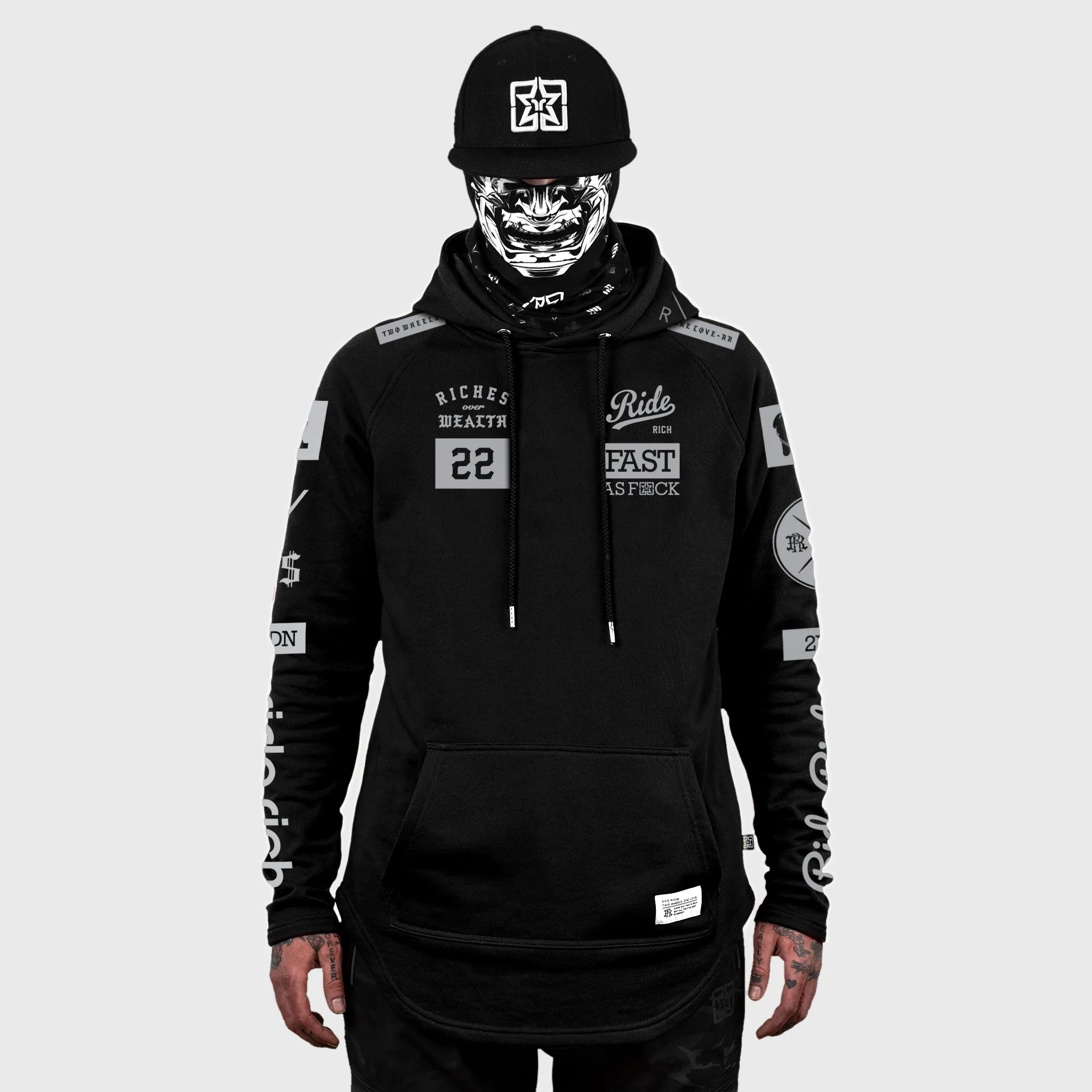 RR GP Scoop Pullover Hoodie (Silver Reflective}