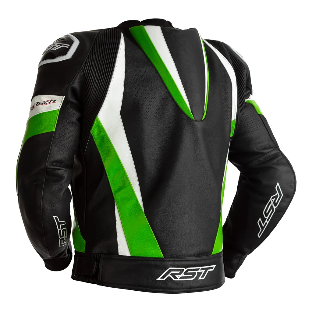 RST 2357 Tractech Evo 4 CE Leather Jacket - Black / Green