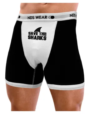 Save The Sharks - Fin Mens Boxer Brief Underwear