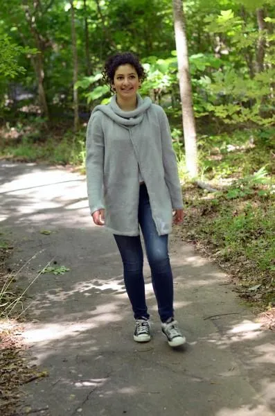 Scarf Cardigan and Bow Hat