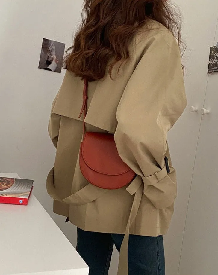 Short Double Breasted Trench Coat