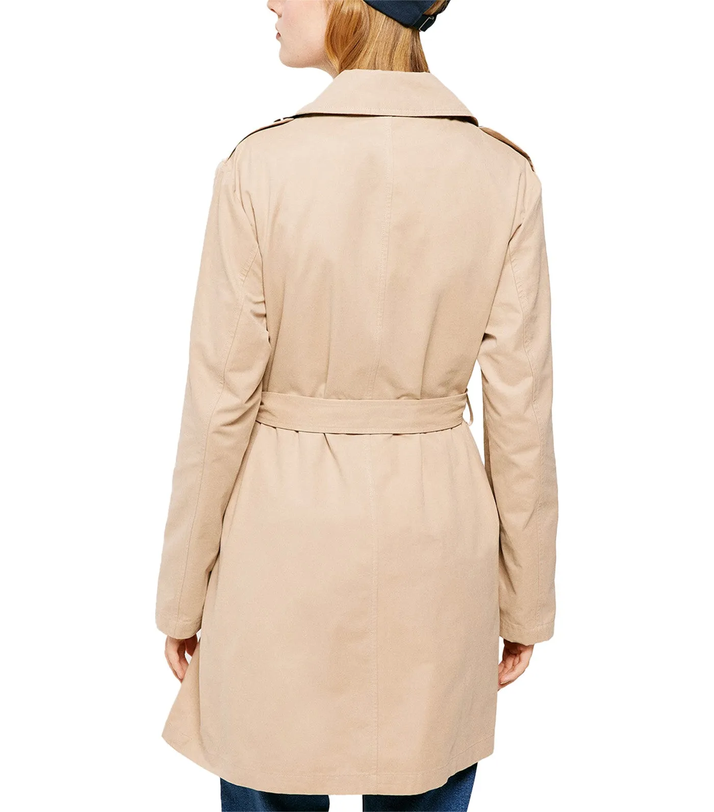 Short Trench Coat Beige