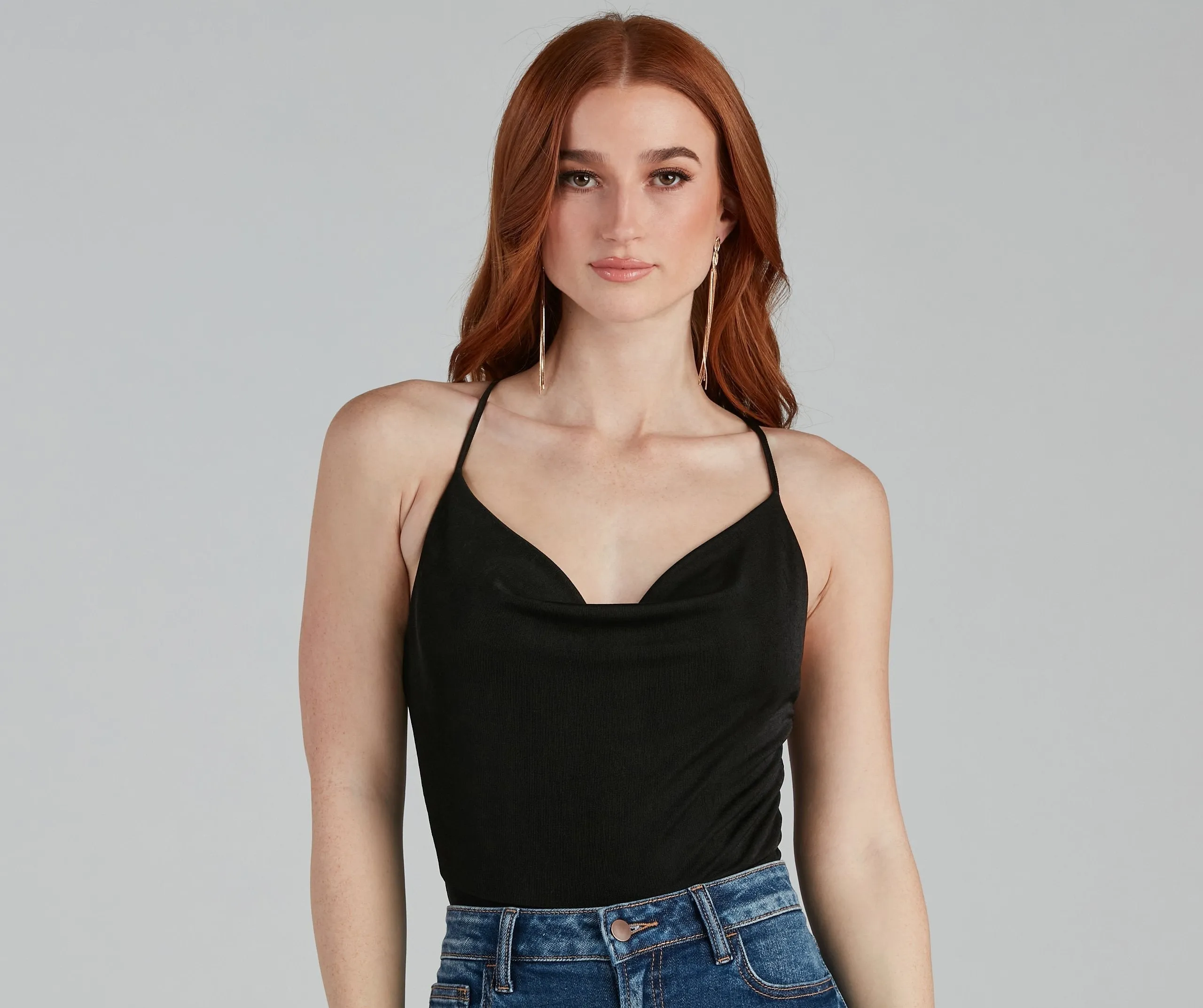 Simple And Sultry Slinky Knit Bodysuit