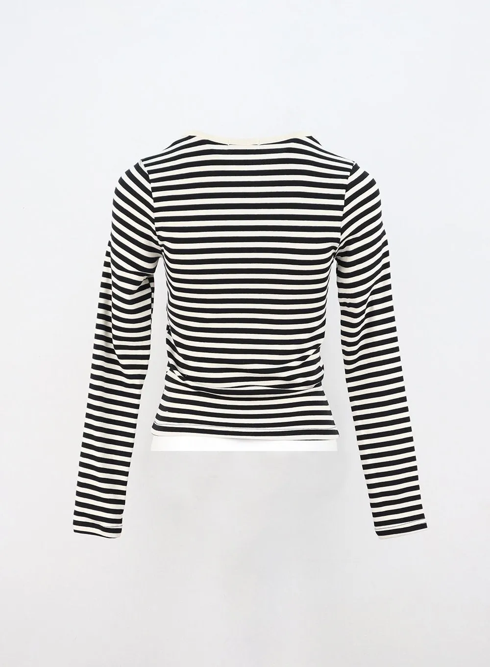 Slim Fit Striped Long Sleeve Top ON309