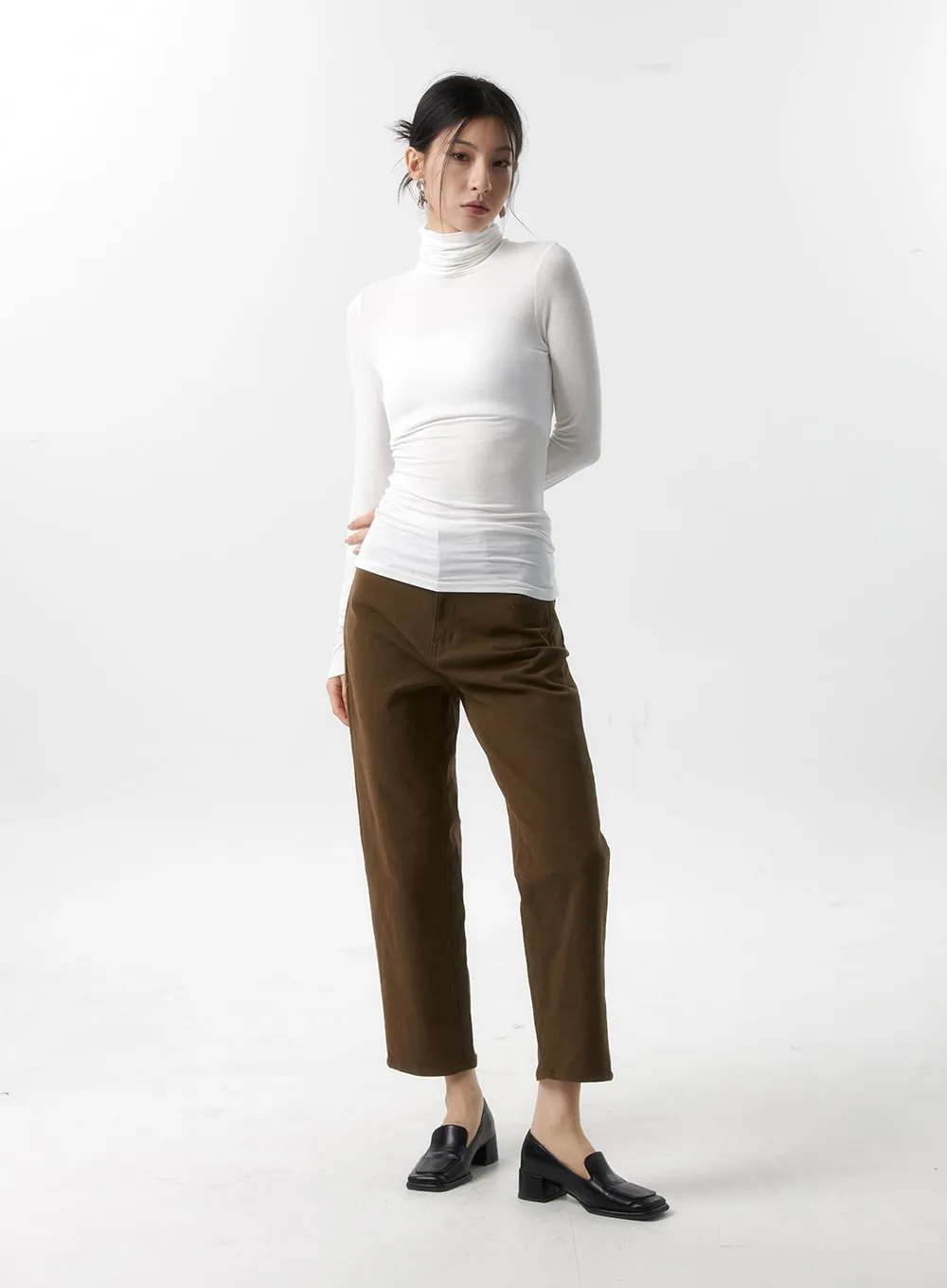 Slim Fit Turtle Neck Top IS320