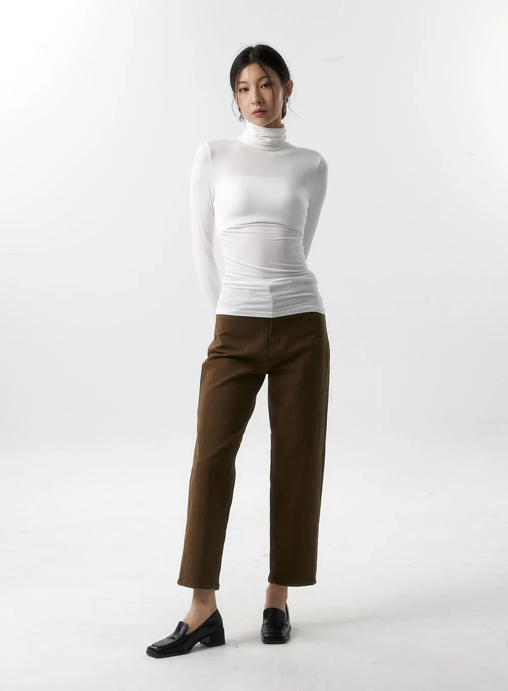 Slim Fit Turtle Neck Top IS320