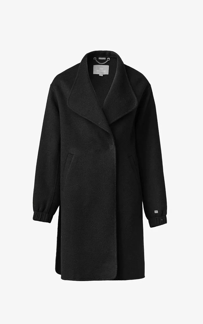 SOIA&KYO SUZIE - Relaxed-Fit Double Face Wool Martingale Coat