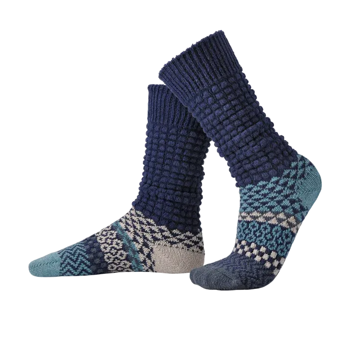 Solmate Socks Fusion Slouch Socks - Cerulean