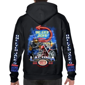 SPECIAL EDITION 2023 Laconia Motorcycle Rally One Eyed Jack's Saloon Weirs Beach Bear Pullover Hoodie