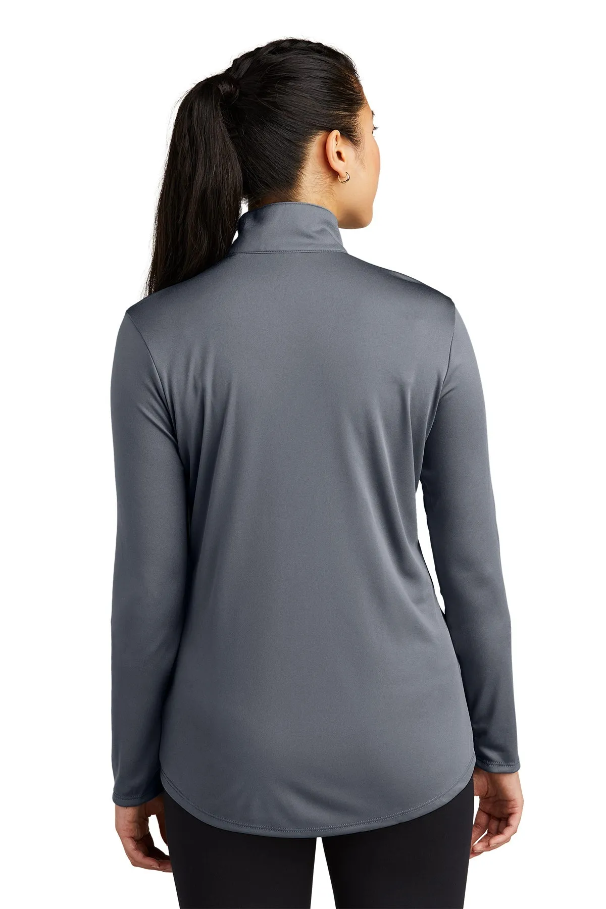 Sport-Tek Ladies PosiCharge Competitor Custom 1/4-Zip Pullovers, Grey Concrete