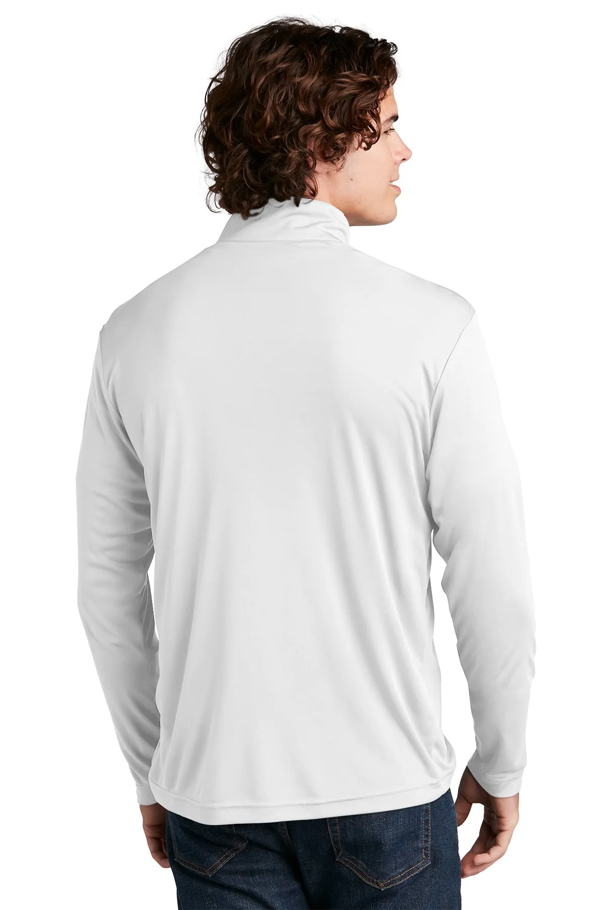 Sport-Tek PosiCharge Competitor Branded 1/4-Zip Pullovers, White