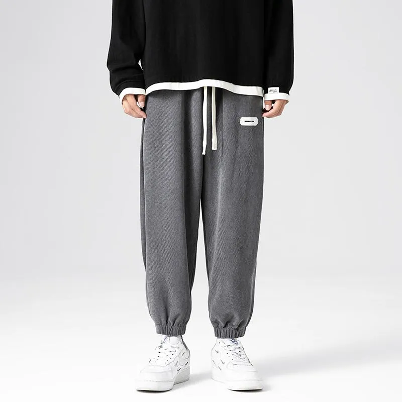 Sports Knitted Tapered Loose Fit Hip-Hop Straight Pants