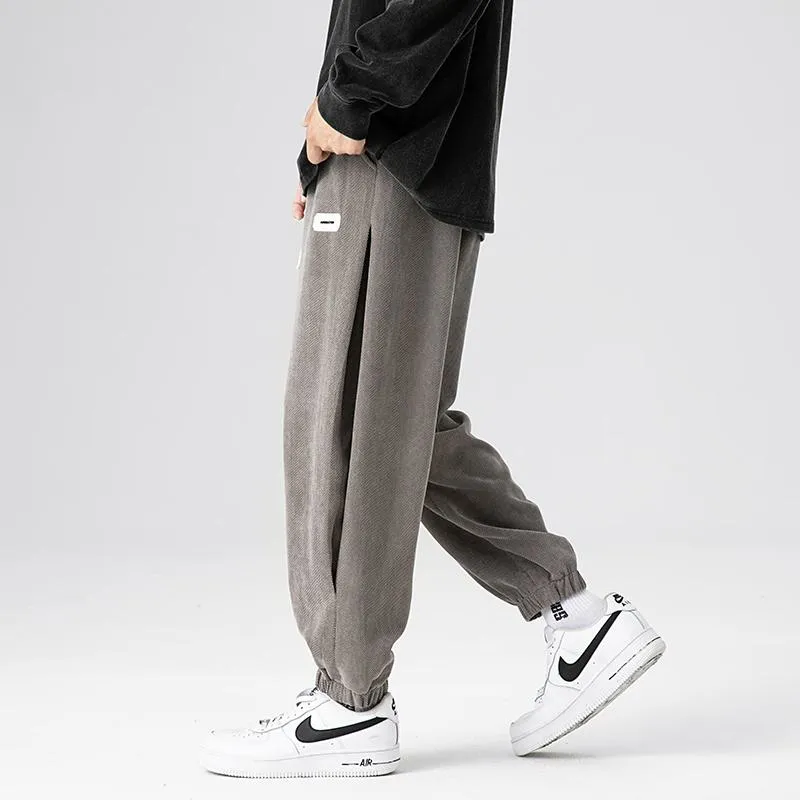 Sports Knitted Tapered Loose Fit Hip-Hop Straight Pants