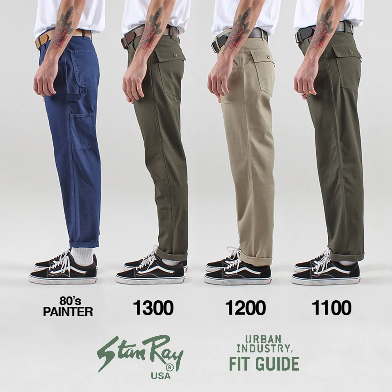 Stan Ray Slim Fit 4 Pocket Fatigue Pants - 1300 series