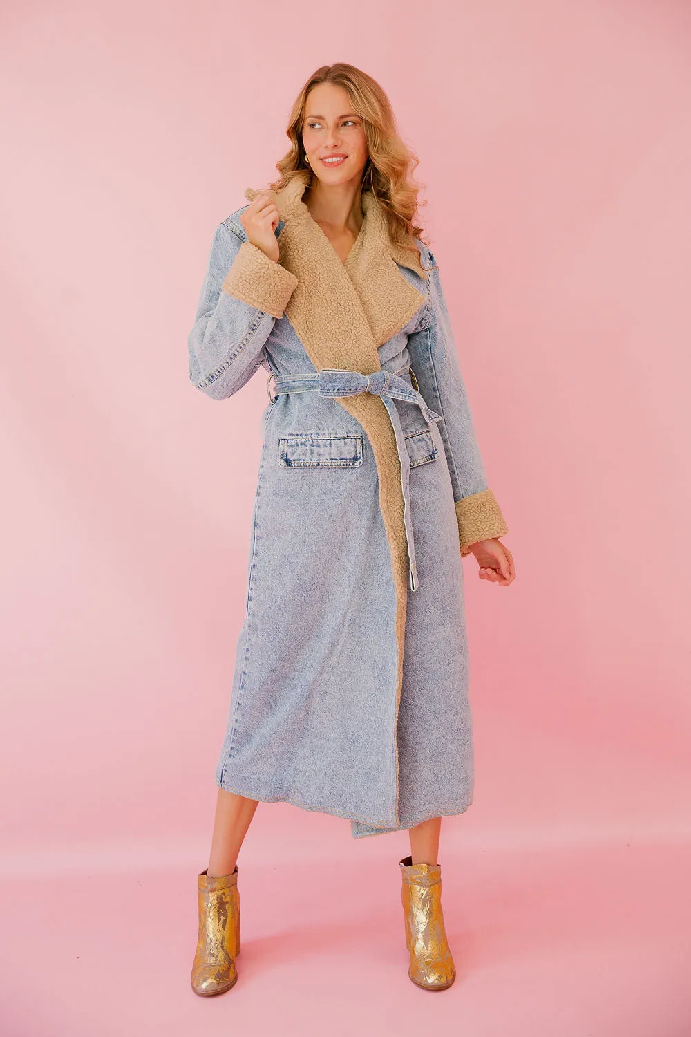 STAY COZY DENIM COAT