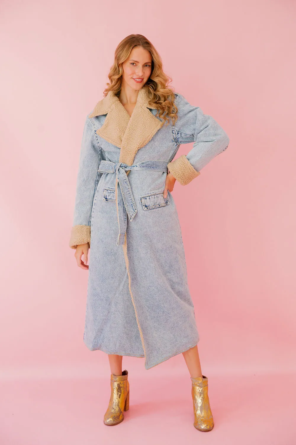 STAY COZY DENIM COAT