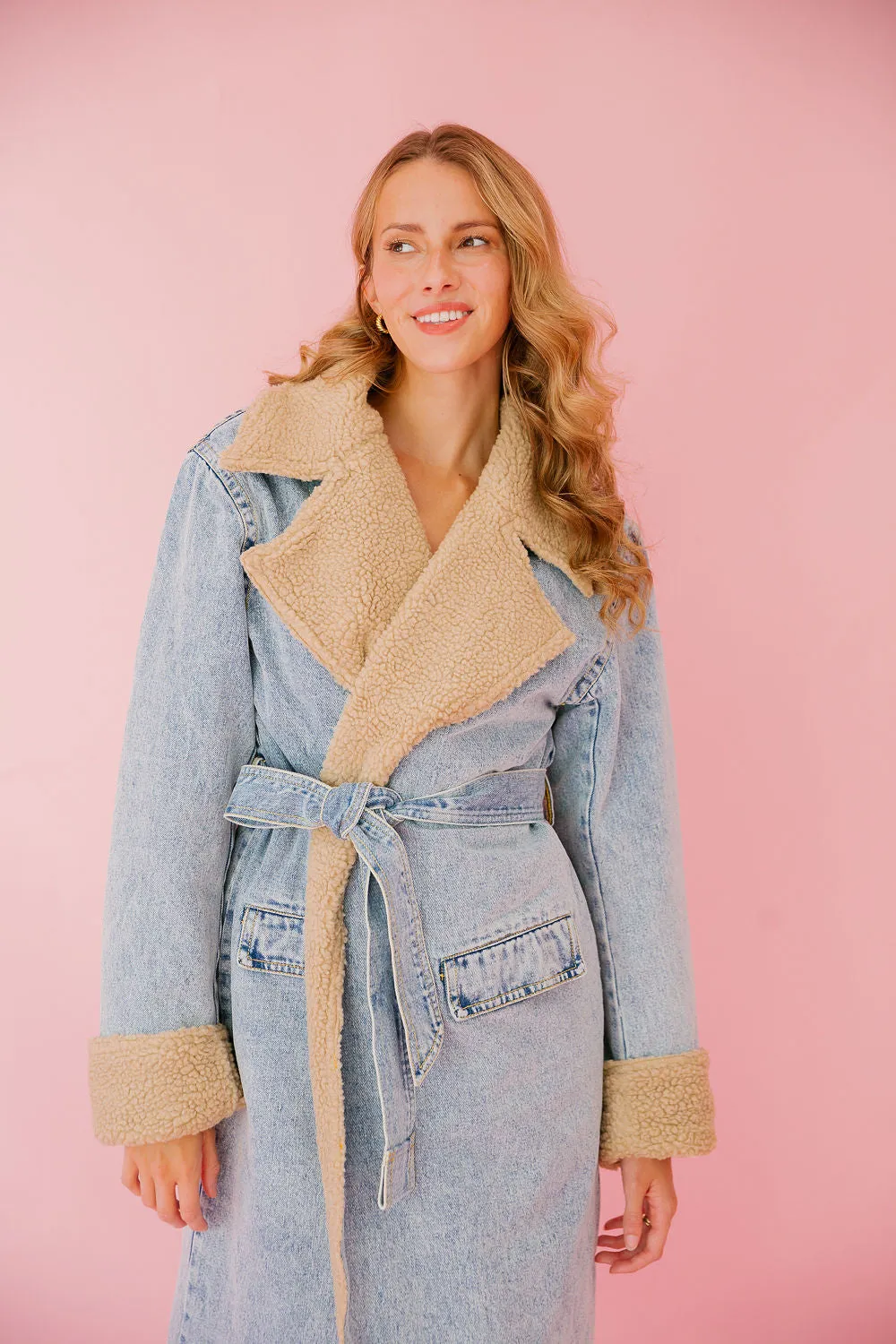 STAY COZY DENIM COAT