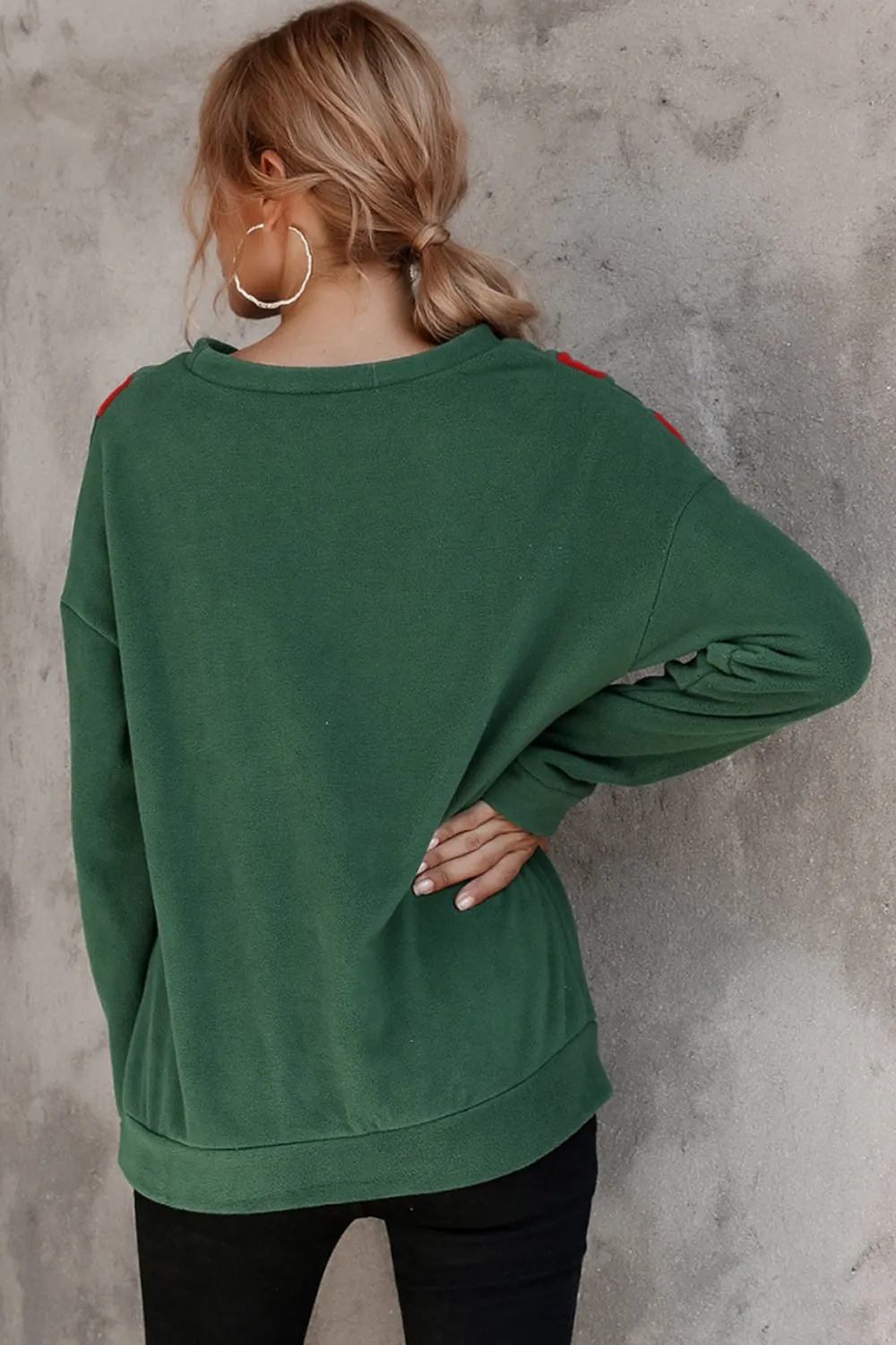 Striped Loose Long Sleeve Pullover Top