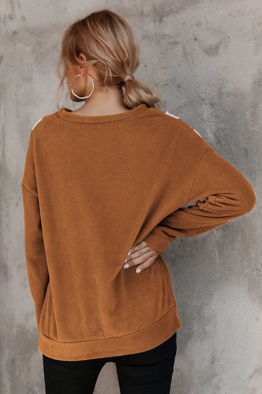 Striped Loose Long Sleeve Pullover Top