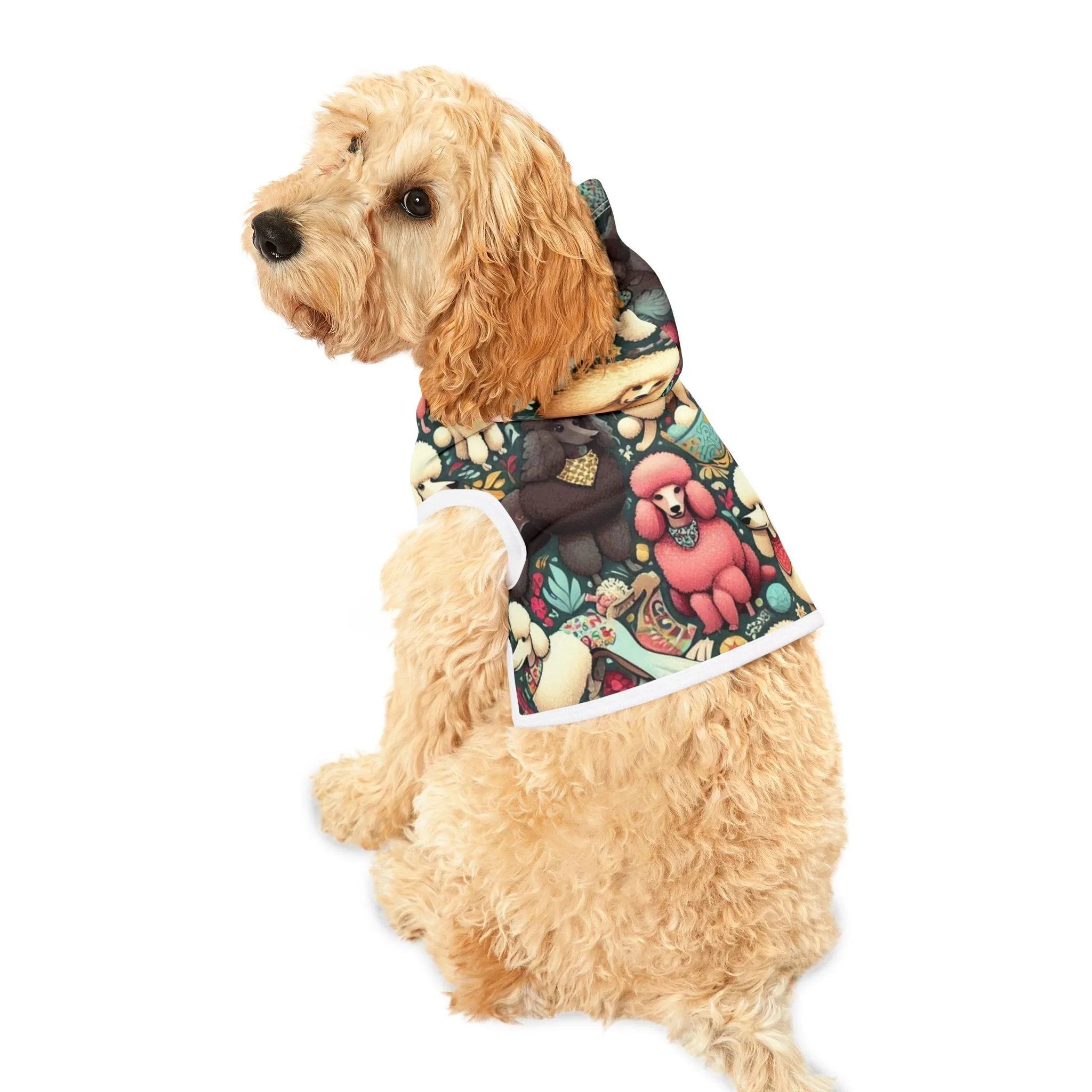 Super Sweet and Whimsical Standard Poodle Pattern - Pet Hoodie