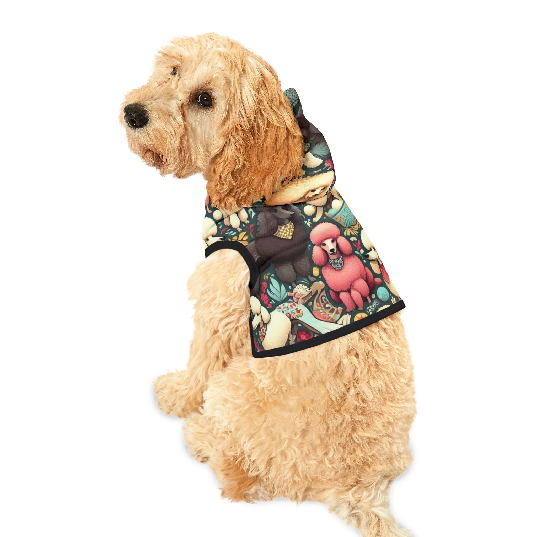 Super Sweet and Whimsical Standard Poodle Pattern - Pet Hoodie