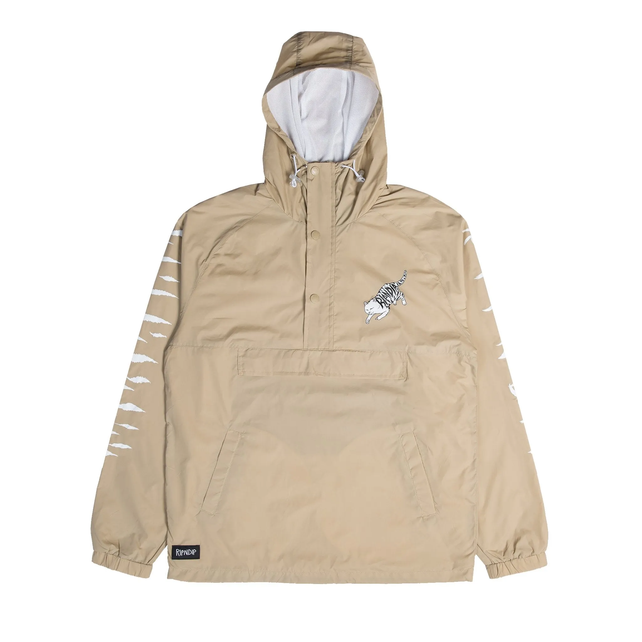 Tattoo Nerm Half Zip Anorak Jacket (Tan)