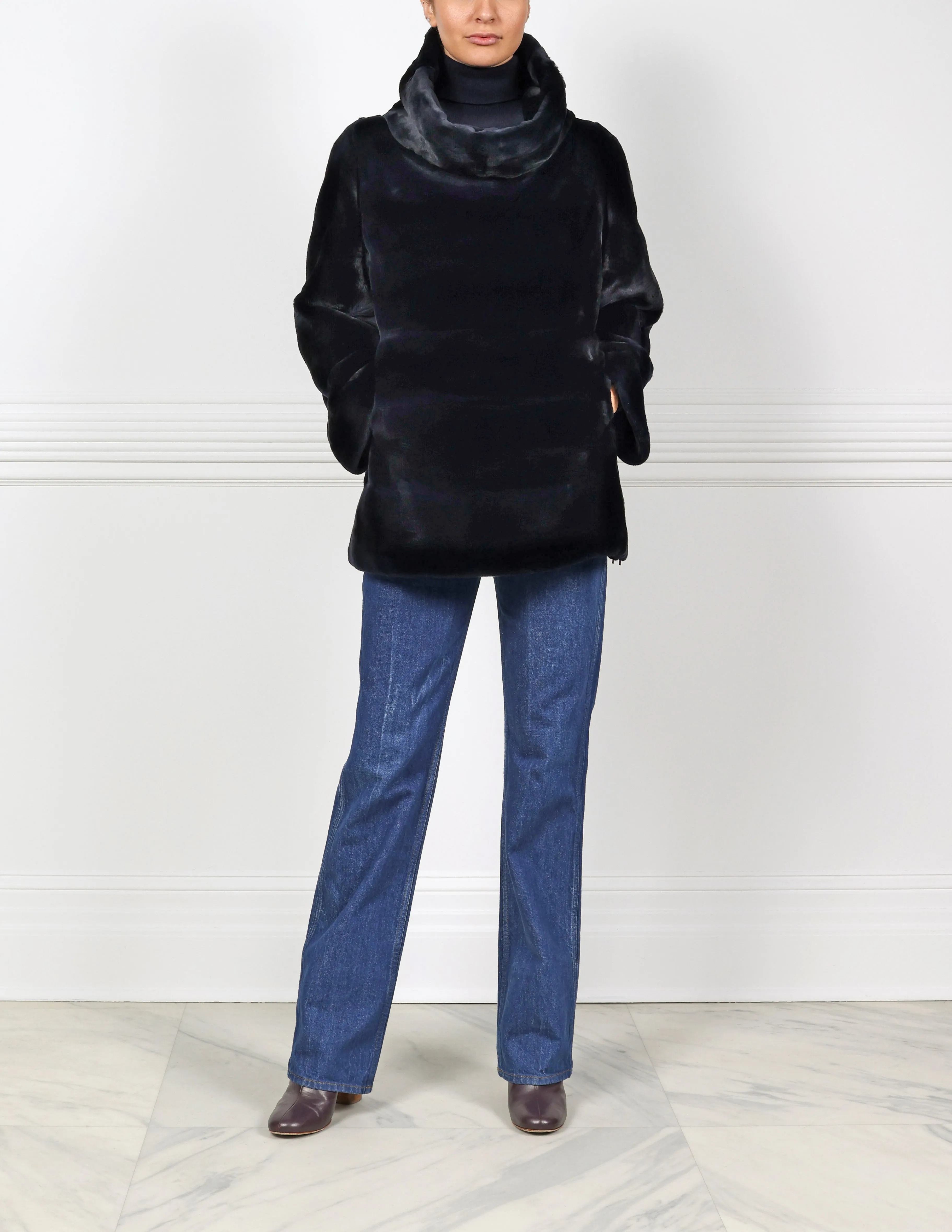 The Huntington Plucked Mink Fur Pullover