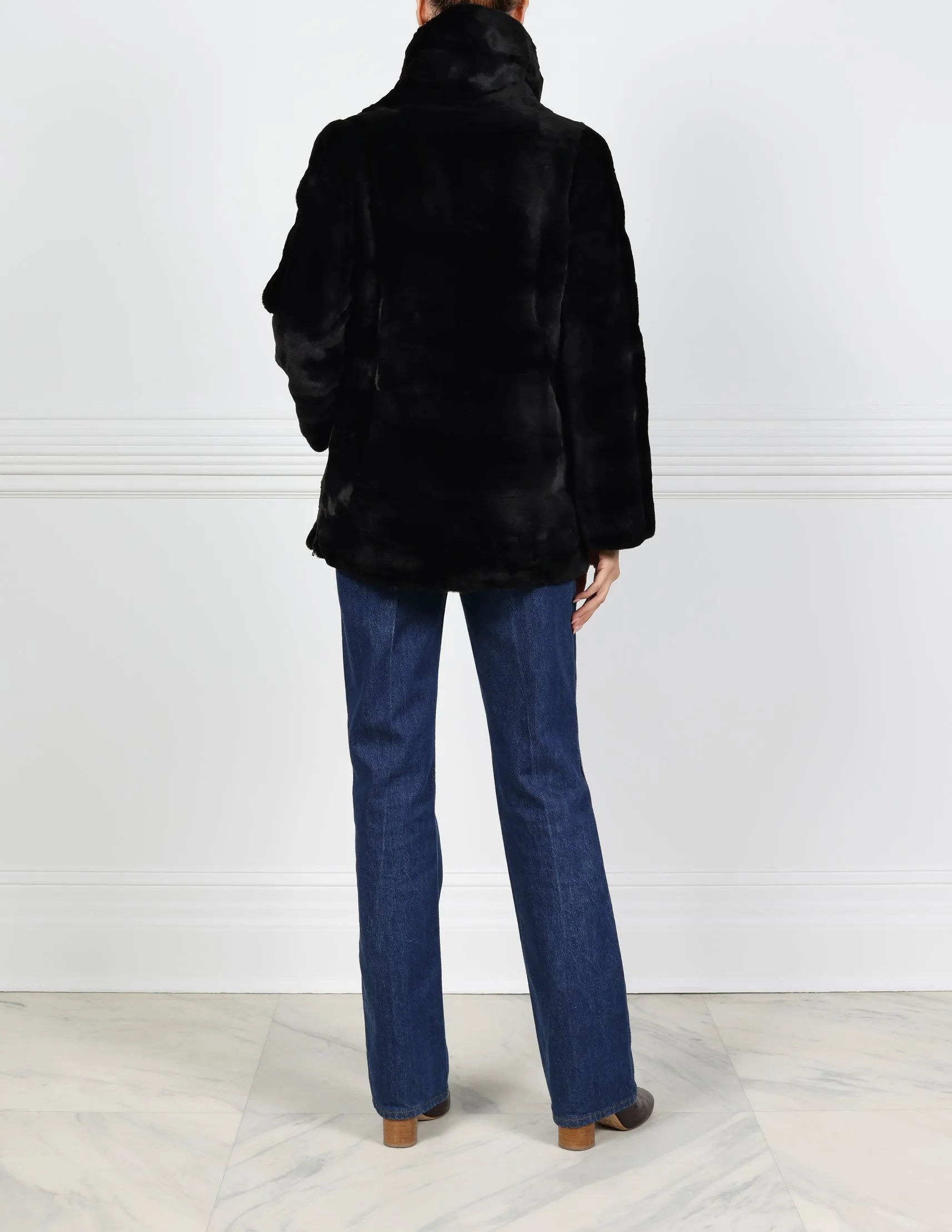 The Huntington Plucked Mink Fur Pullover