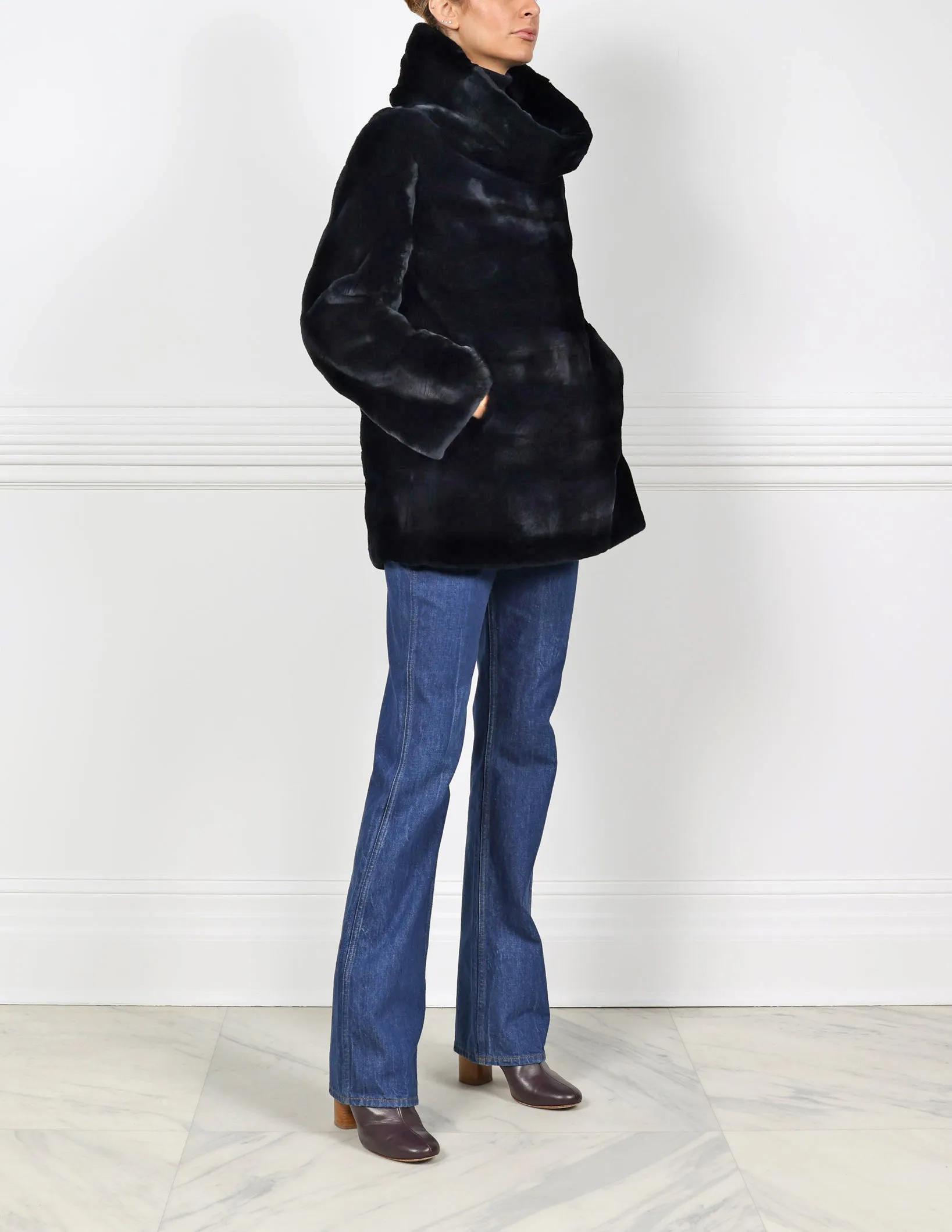 The Huntington Plucked Mink Fur Pullover