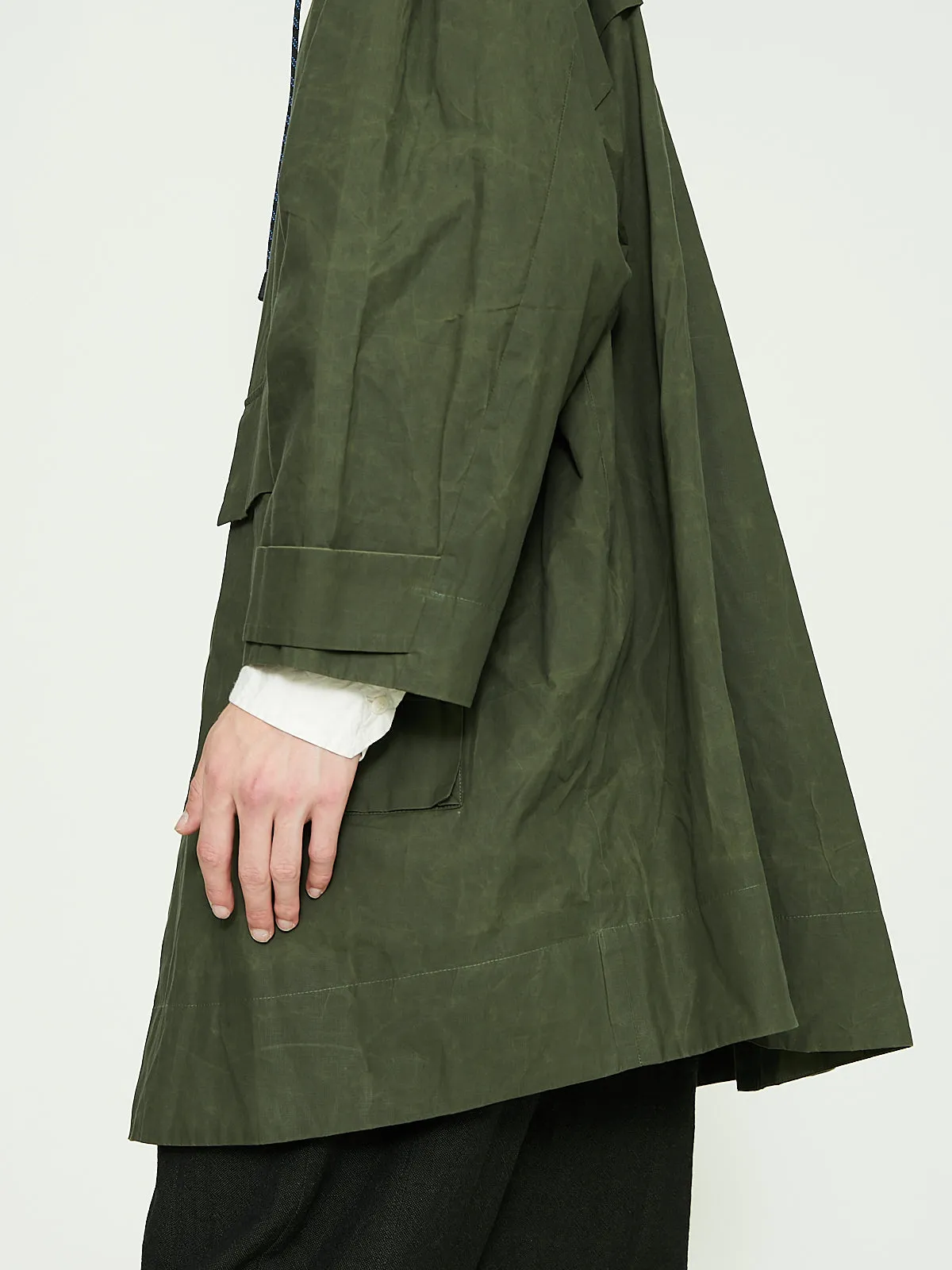 The Wayfinder Coat in Wax Cotton Moss