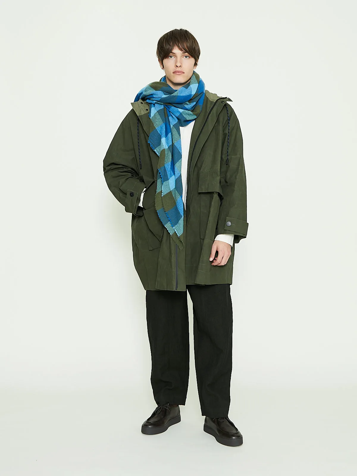 The Wayfinder Coat in Wax Cotton Moss