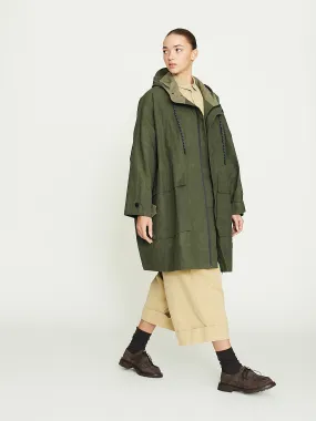 The Wayfinder Coat in Wax Cotton Moss