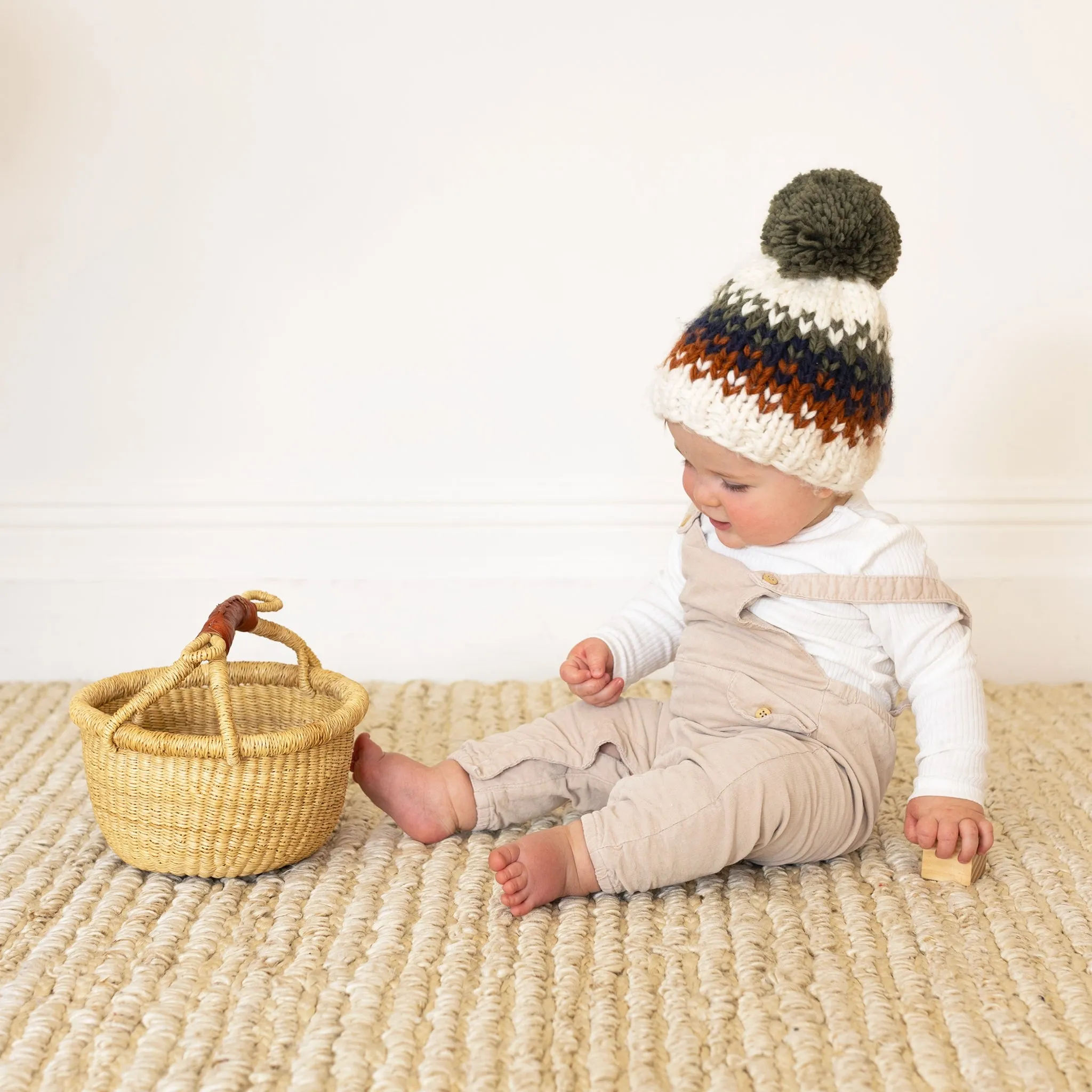 The Will Stripe Toque - Olive - BABY