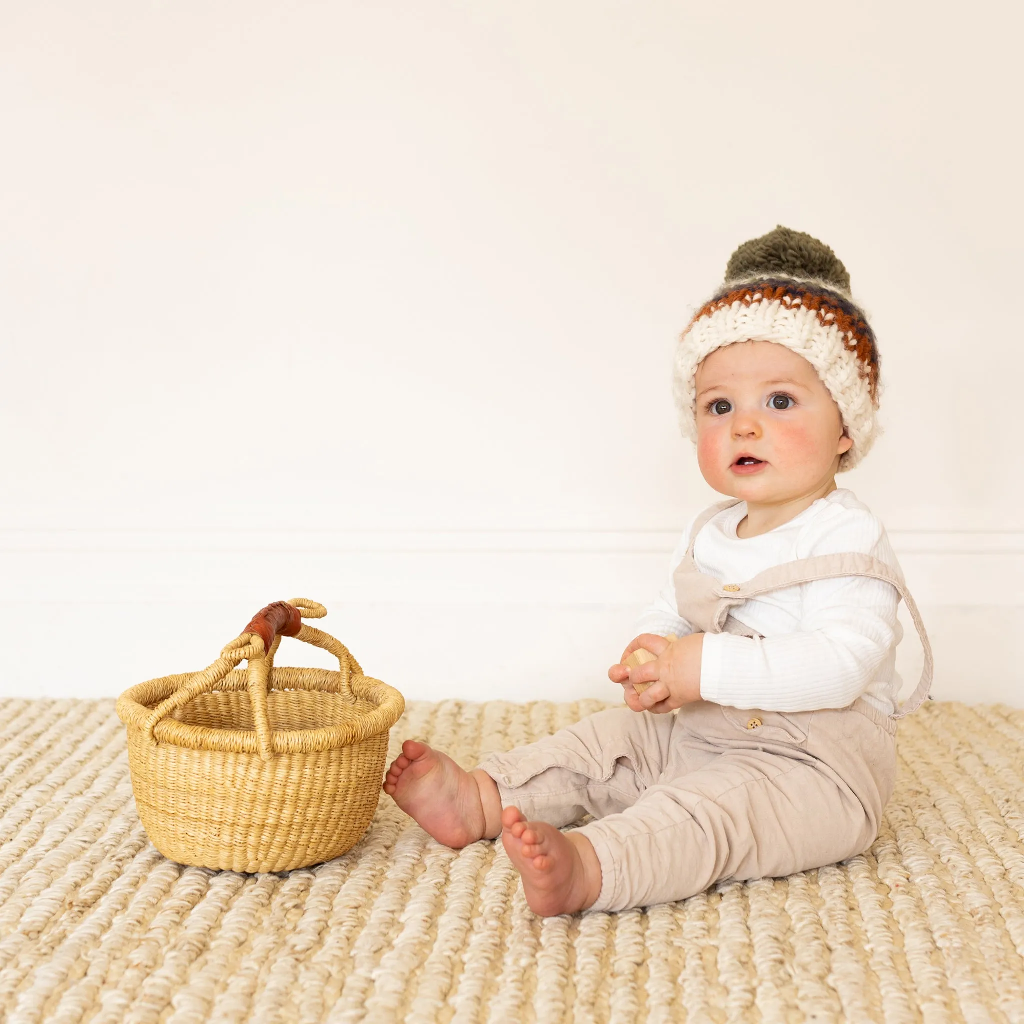 The Will Stripe Toque - Olive - BABY