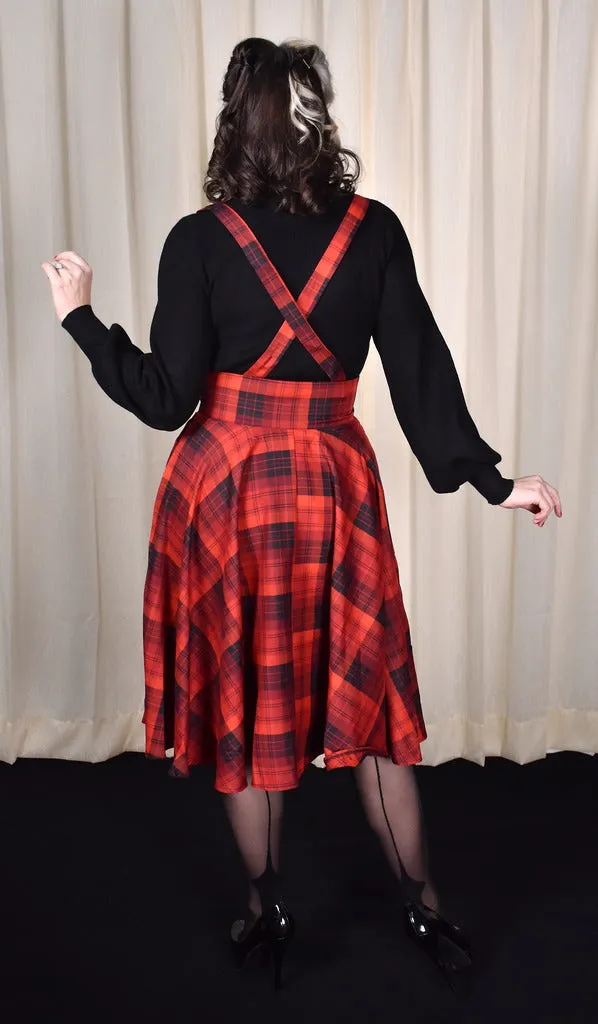 Toyin Plaid Suspender Skirt