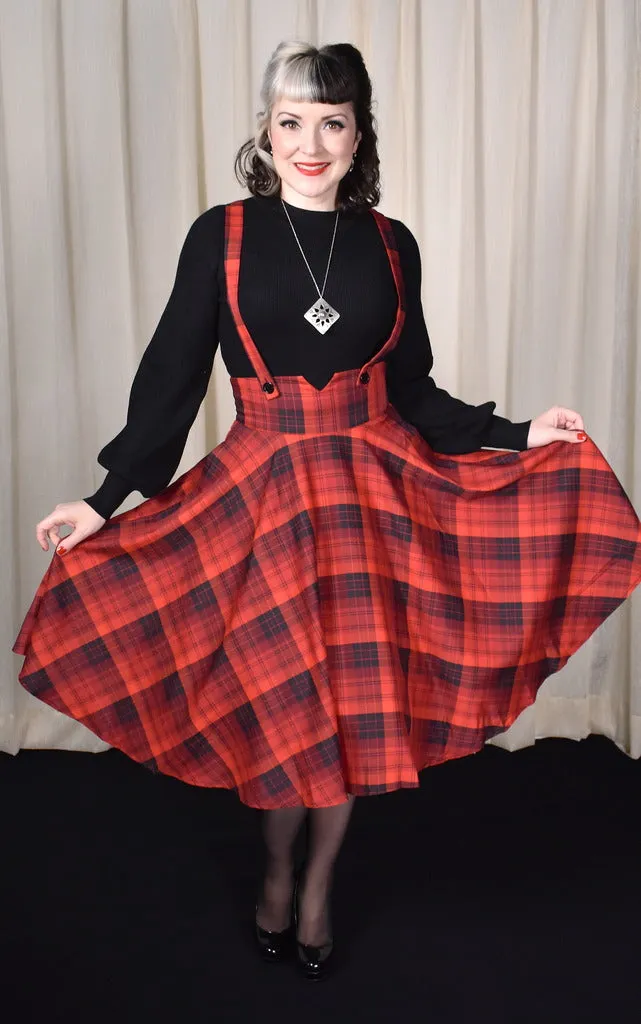 Toyin Plaid Suspender Skirt