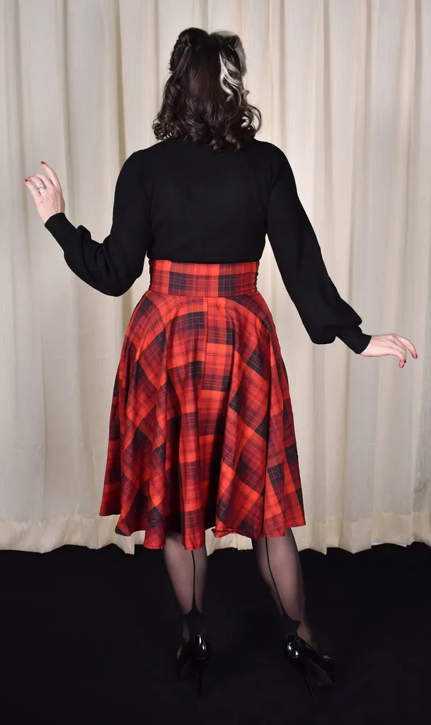 Toyin Plaid Suspender Skirt