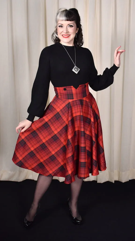 Toyin Plaid Suspender Skirt