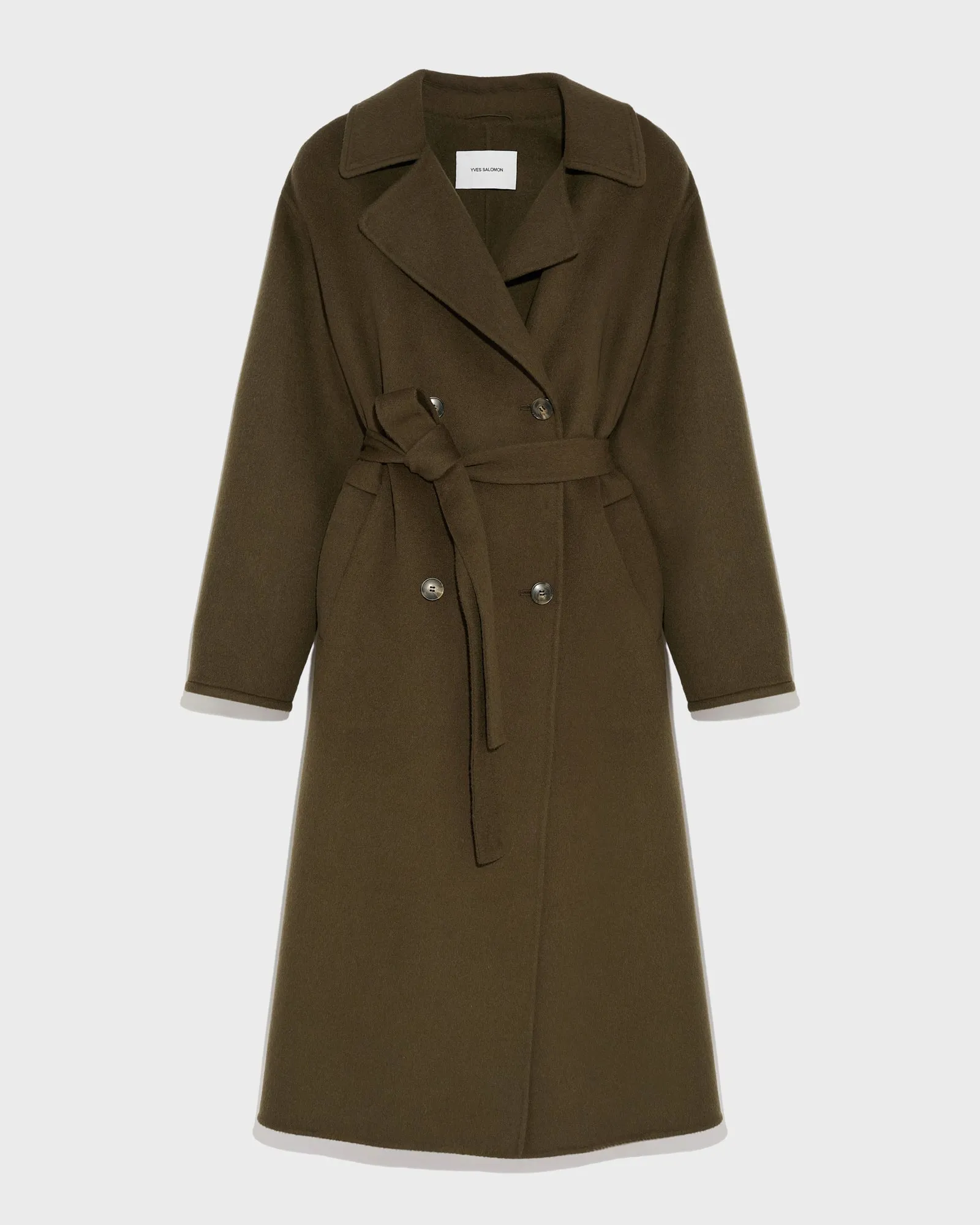 Trench long en lainage cachemire