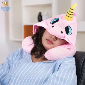 Unicorn Hoodie Neck Pillow