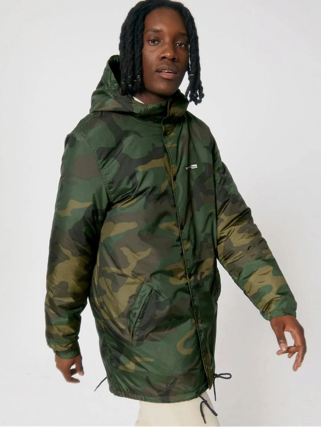 Vegan Unisex Padded Parka AOP Jacket | Camo