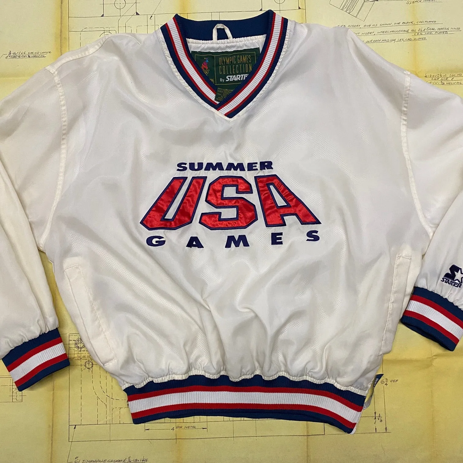 Vintage 1996 Olympics STARTER Pullover Jacket Size: L