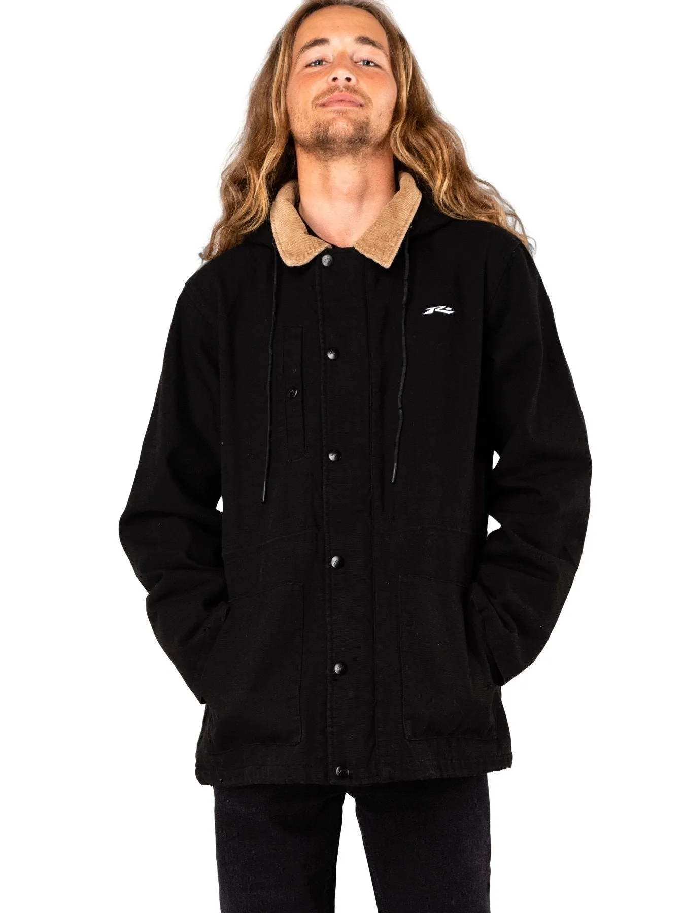 Wax Head Parka Jacket - Black