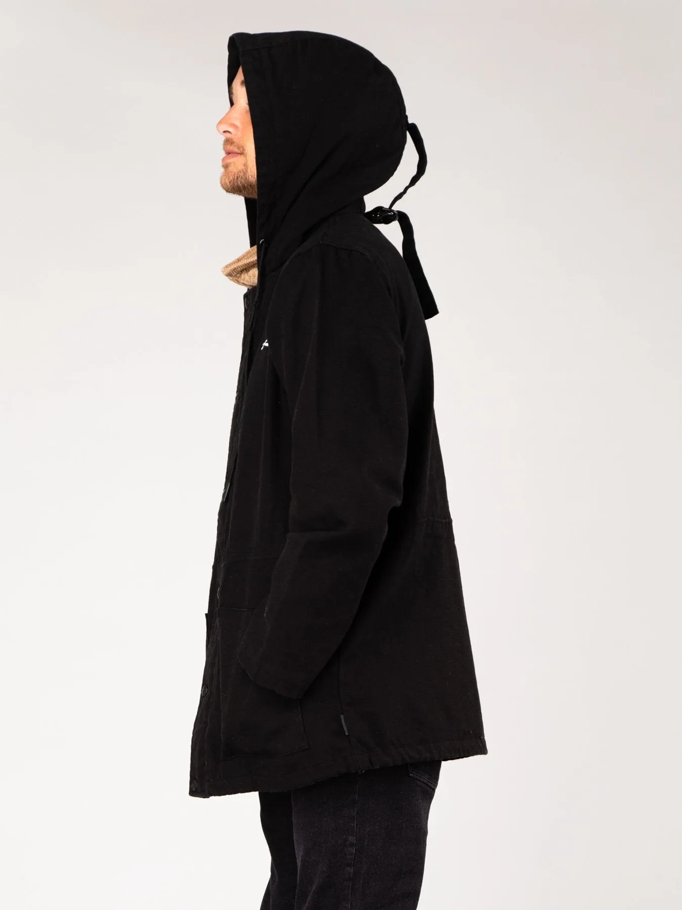 Wax Head Parka Jacket - Black