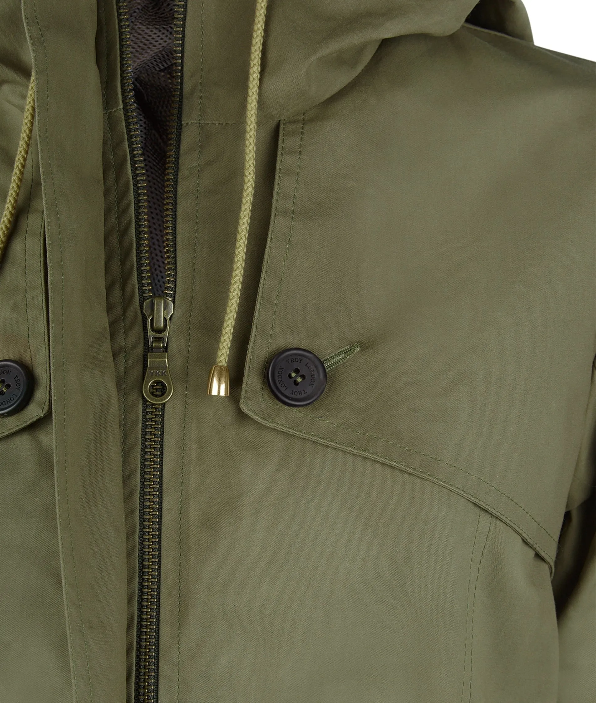 Wax Parka in Military Green