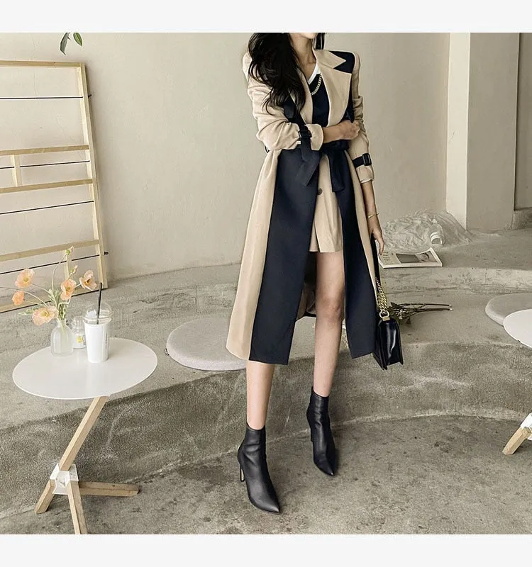 Winter Chills Fall Season Haute Womens Long Trench Coat | Wrap winter coat | Womens winter coat