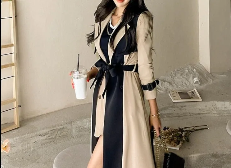 Winter Chills Fall Season Haute Womens Long Trench Coat | Wrap winter coat | Womens winter coat